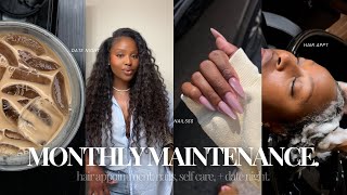 A WEEK IN MY LIFE ❥ hair apptmt nails self care maintenance our first date  a lot more [upl. by Morley]