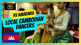 4K 60FPS Local Cambodian Dancers Aboard the RV Amadara amawaterways While in Port in Phnon Penh [upl. by Oberg]