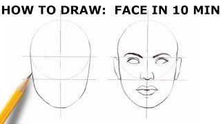 HOW TO DRAW FACE  Basic Proportion [upl. by Herminia]