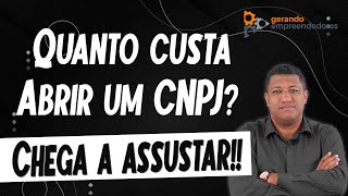 QUANTO CUSTA ABRIR UM CNPJ CUSTO TOTAL PARA ABRIR UMA EMPRESA PODE SER ASSUSTADOR [upl. by Maurene]