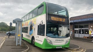 Stephensons of Essex Rochford Scania N230UD 604 EU13EBL on service 17 [upl. by Noiztneb470]