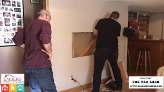 How to install recessed Electric Wall Mount Fireplace [upl. by Simara725]