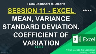 Session 11  Mean Variance Standard Deviation Coefficient of variation [upl. by Fabiolas305]