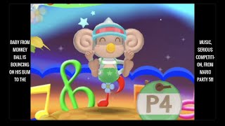 Baby Bounces on His Butt to Serious Competition from Mario Party 5 Super Monkey Ball [upl. by Behlau800]