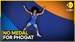 Vinesh Phogat disqualified from Paris Olympics ahead of gold medal wrestling bout  WION [upl. by Minetta]