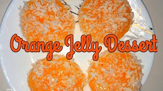 orange jelly dessert  orange dessert  no bake orange dessert recipe  Bella creations [upl. by Ecreip]