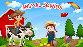 Farm Animals Sounds  Fun amp Educational Song for Kids 🐮🐑 [upl. by Gracie]