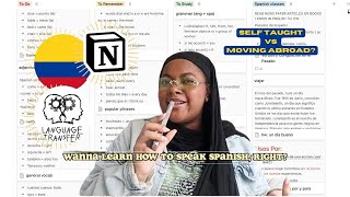 how I taught myself COLOMBIAN SPANISH 🇨🇴  best apps accents  studying abroad✨Intermediate [upl. by Codding]