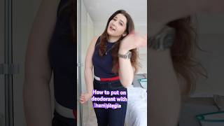 How to put on deodorant with hemiplegia shorts shortsvideo [upl. by Booze]