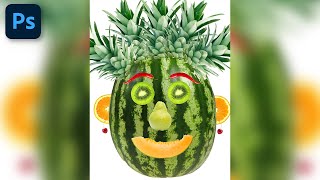 PHOTOSHOP TUTORIAL  How to Make a Fruit Face [upl. by Robins]