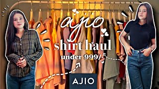 Ajio Shirts Haul🌸  Trendy TryOn Haul  Kajal Mehra [upl. by Recneps]