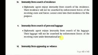 Discuss the Privileges and Immunity to Diplomatic Agents amp Explain Privileges to Diplomatic Agents [upl. by Cibis]