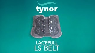 How to wear Tynor’s Lacepull LS Belt to stabilize lower back pain amp mild decompression of vertebrae [upl. by Birgit]