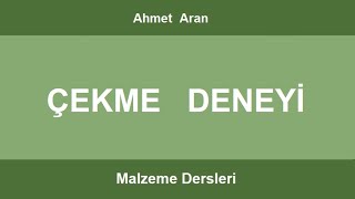 Malzeme  Çekme Deneyi [upl. by Aliuqaj]