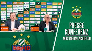 Pressekonferenz zum Maßnahmenkatalog nach dem Derby [upl. by Amilas]