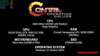 Contra Operation Galuga Gaming Benchmark  High Settings  AMD Athlon 200GE  GTX 1060 3GB [upl. by Iana]