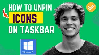 How to Unpin Icon on Taskbar Windows 10 [upl. by Nikola]