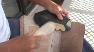 Flintknapping Abo blade part 1 [upl. by Enenaej]