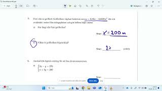 Ma2b uppg 12a Testprov Funktioner och Ekvationer Geogebra [upl. by Ahsehyt]