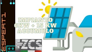 ZCS AzzurroImpianto Fotovoltaico 6kw  15 kw di accumulo [upl. by Decker671]