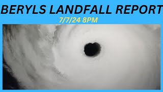 TRACKING HURRICANE BERYLS LANDFALL hurricane tracking hurricaneberyl [upl. by Jacki]