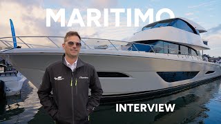 Maritimo Luxury Motor Yachts  Interview at Sanctuary Cove Boat Show [upl. by Septima]