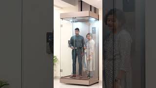 Elegant and less space consuming glass elevator for homes [upl. by Gilbye]