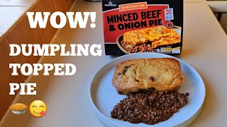 DUMPLING TOP MINCED BEEF amp ONION PIE REVIEW [upl. by Wallack816]