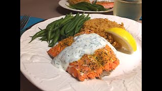 Baked Salmon with Dill Sauce Recipe 🐡 • Quick Easy amp Tasty ⏳😃  Episode 630 [upl. by Eilesor]