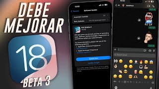 iOS 18 beta 3  Apple Debe Solucionar Muchas Cosas [upl. by Aikimat512]