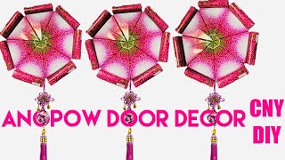 Ang pow door decor easy  Chinese New Year Decoration Ideas Using Red Packet [upl. by Jacobine]