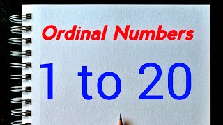 Ordinals Numbers 1 to 20 in english  First to Twentieth Ordinal Numbers in words [upl. by Inek]