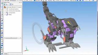 KOMPAS3D assembly moving simulation Dino1 [upl. by Saw]