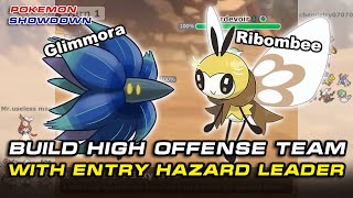 Build HIGH OFFENSE TEAM with entry hazard leader  Pokemon Showdown [upl. by Mariquilla]