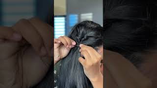 🪔Diwali hairstyle1🪔 🎀Messy braid🎀 hair hairstyle diwalihairstyle hairtutorial braidstyles [upl. by Natye]