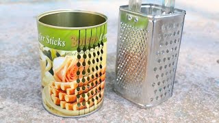 How to make a grater from a tin [upl. by Landel]