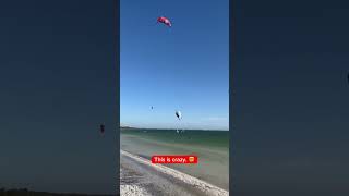 Crazy Huge Kitesurfing Jump over the Island 😱🤯 [upl. by Sukey]