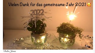 DIY Silvester Deko Idee 2021 Tischdeko für den Jahreswechsel How to  Deko Jana [upl. by Oad85]