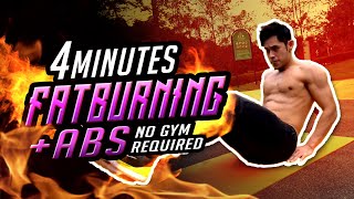 Level 25 4 min Fat Burning Abs Workout [upl. by Yelrah]