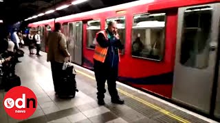 Hilarious Rail Worker’s ‘Ring Announcements’ Cheer up Commuters on DLR [upl. by Ennayd]