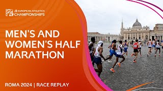 Mens and womens half marathon replays 🏃  Roma 2024 no commentary [upl. by Lihka]