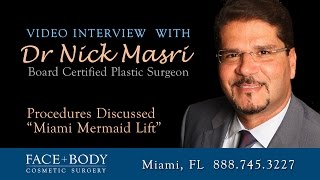 Plastic Surgeon Miami Fl  Interview with Dr Nick Masri from Florida [upl. by Niletac]