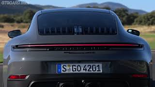 Slate Grey Neo Porsche 911 GTS 992 Schiefergrau Neo 4k [upl. by Elatia]