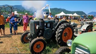 Avvio trattore a testa calda Landini  CV 2530  1928  4K [upl. by Aurie122]