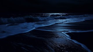 Ocean Waves Black Screen  Deep Sleep Sounds for Relaxation and Focus 24 Hours [upl. by Anailuig808]