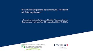 Elbquerung Lauenburg Öffentlichkeitstermin 6 November 2024 [upl. by Nan]