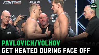 Sergei Pavlovich and Alexander Volkov get heated during Final Face Off [upl. by Tewfik]