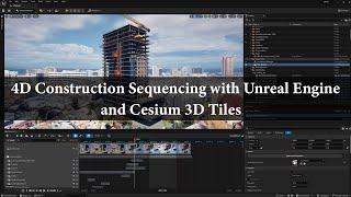 4D Construction Sequencing using Blender Unreal Engine 5 and Cesium 3D Tiles [upl. by Hattie]