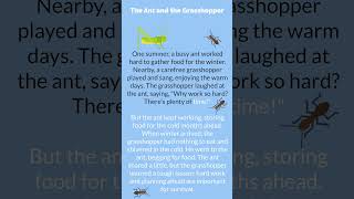 Learn English Through Story  English listening Practice  The Ant and the Grasshopper shortstory [upl. by Arratahs660]