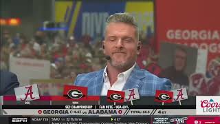 Pat McAfee picks ALABAMA after TROLLING Georgia fans [upl. by Rajewski]